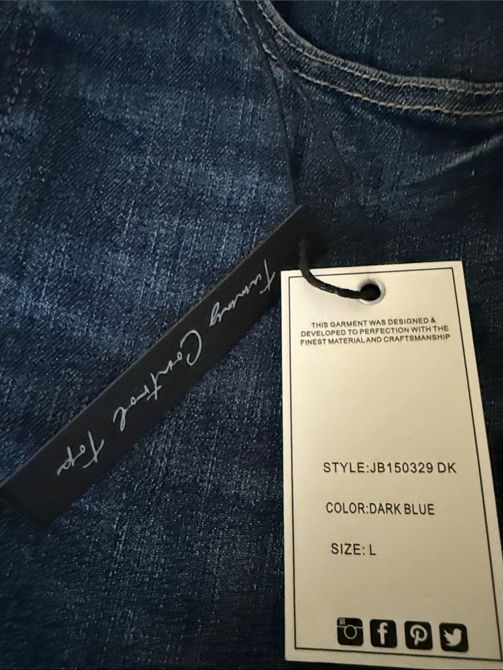 Judy Blue Dark Blue Distressed Jean Shorts - Picture 3 of 6